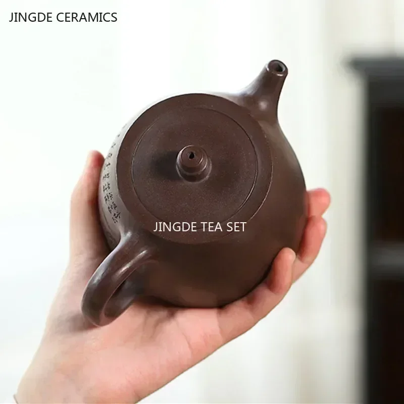 410ml Authentic Yixing Purple Clay Teapot Raw Ore Zhu Mud Filter Tea Infuser Handmade Beauty Tea Pot Chinese Zisha Teaware