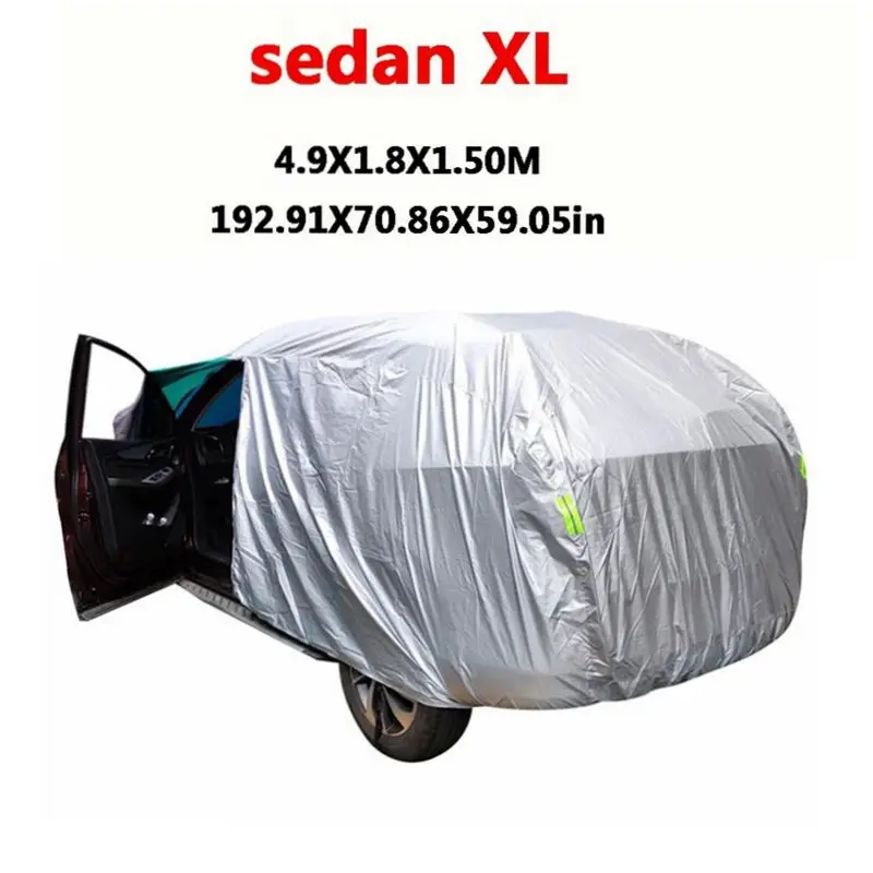 Universele Suv/Sedan Full Car Covers Buitenshuis Regen Sneeuw Bescherming Uv Auto Paraplu Zilver S-XXL Auto Case Cover