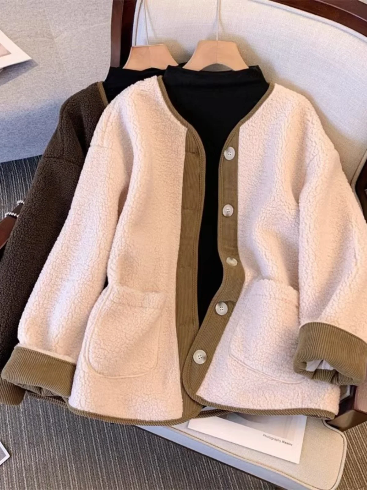 プラスサイズ エプスキン フェイス ジャケット レディース ストリート スレ ソルト シリーズ レザー＆ファー インテイテッド 秋の新作 スリミング効果