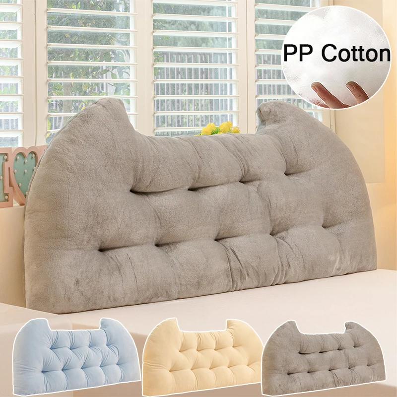 

3 Colors,Solid-color Headboard Cushions,Full and Thick, Finely Stitched Edges,and Tie Straps for Secure Fastening,Reading Pillow