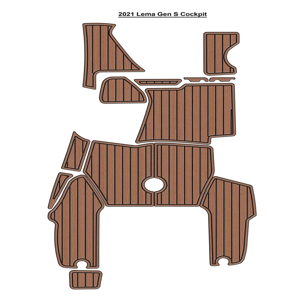

2021 Lema Gen S Cockpit Pad Boat EVA Foam Faux Teak Deck Floor Mat SeaDek MarineMat Style Self Adhesive