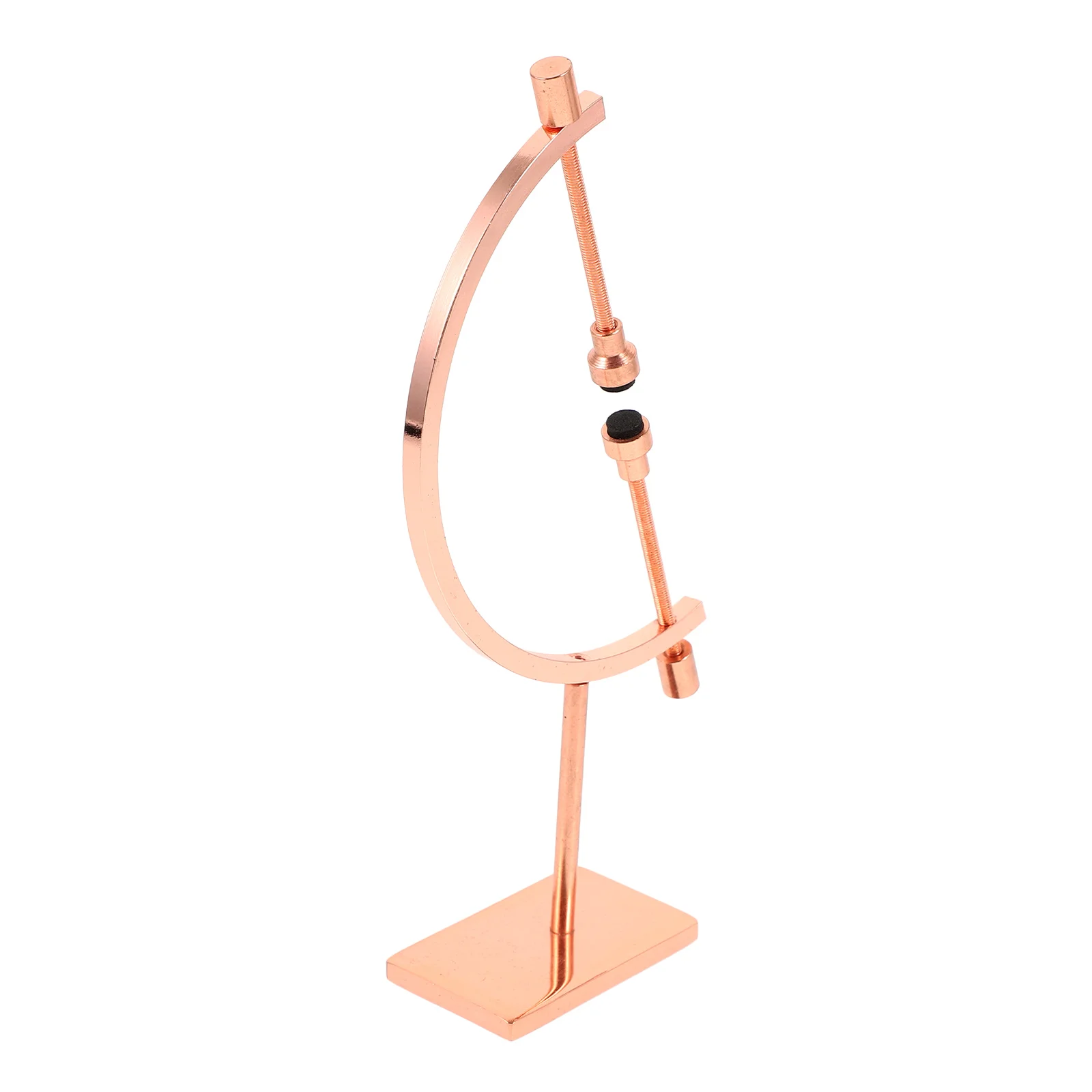 

Copper Plated Ball Stand Small Rose Gold Crystal Stands For Display Adjustable Sphere Holder Rust Proof Metal Display