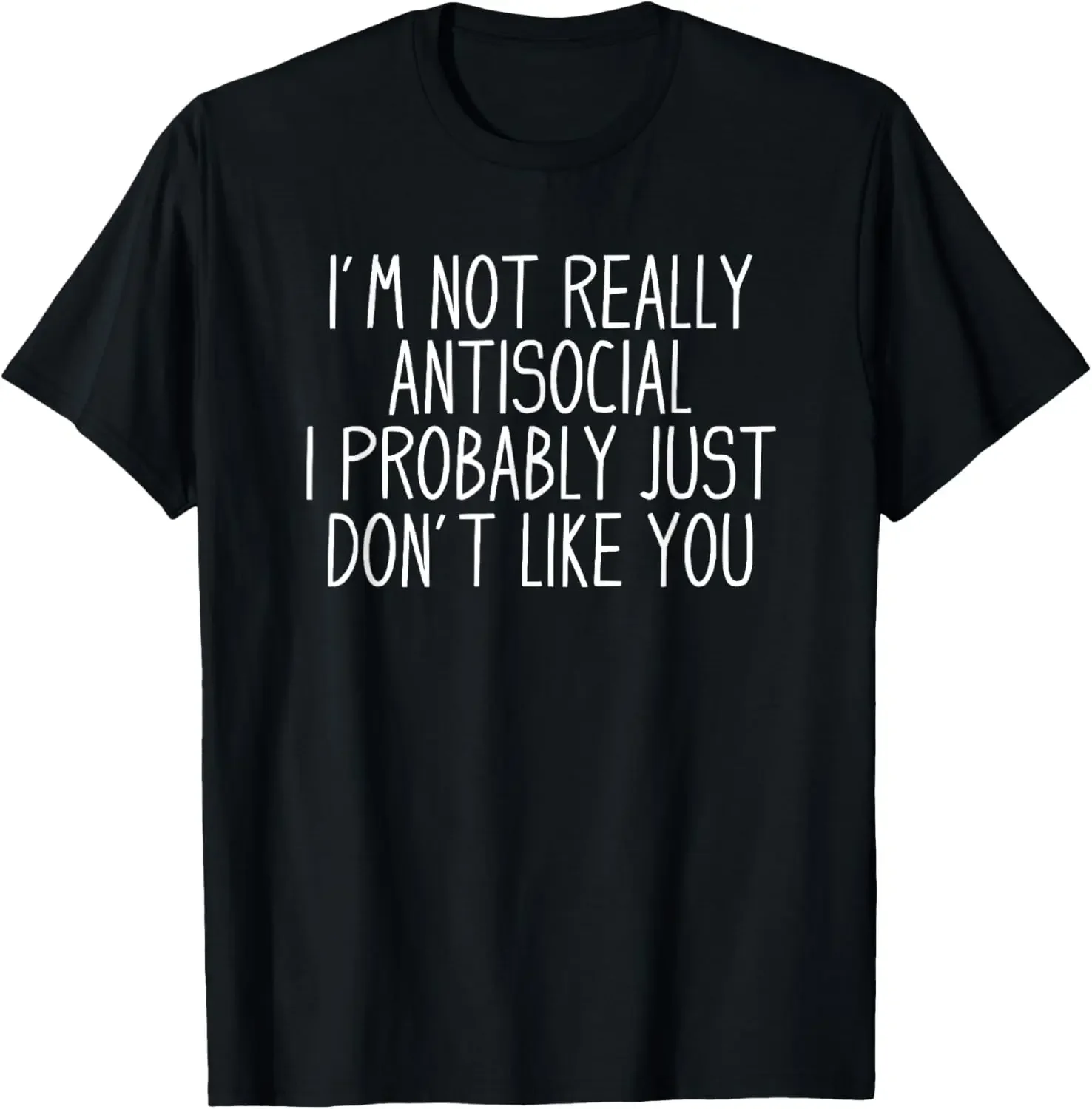 Antisocial Tee Co Funny Introvert T-Shirt Casual Short Sleeve Crew Neck for Everyday Wear Women Casual Tshirt Clothing