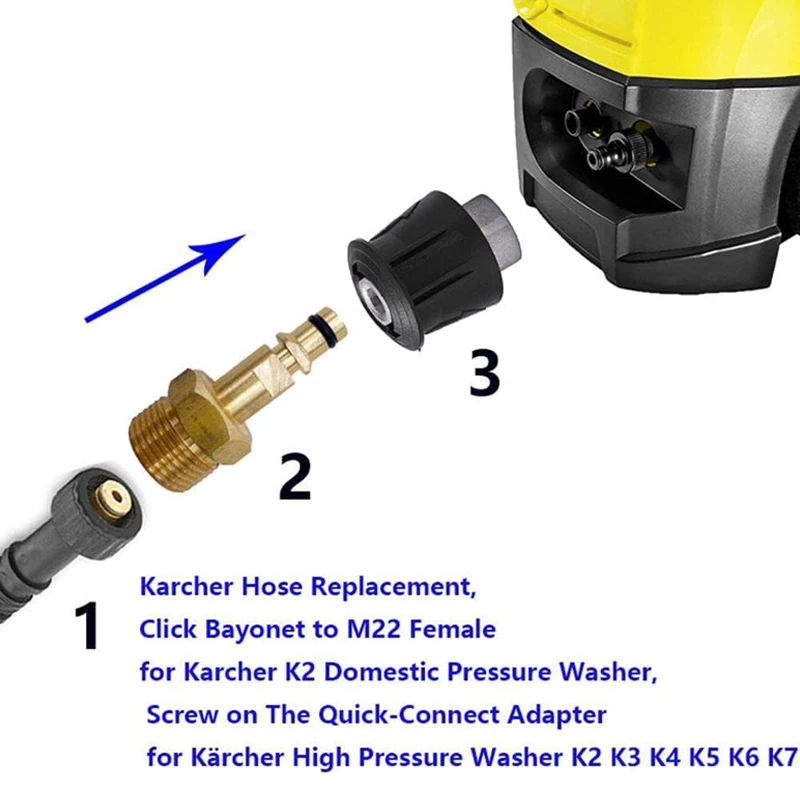 M22 14mm Złączka węża Złącze myjki wysokociśnieniowej Adapter Akcesoria do myjki wysokociśnieniowej z serii K Lavor Bosch Narzędzie do konwersji