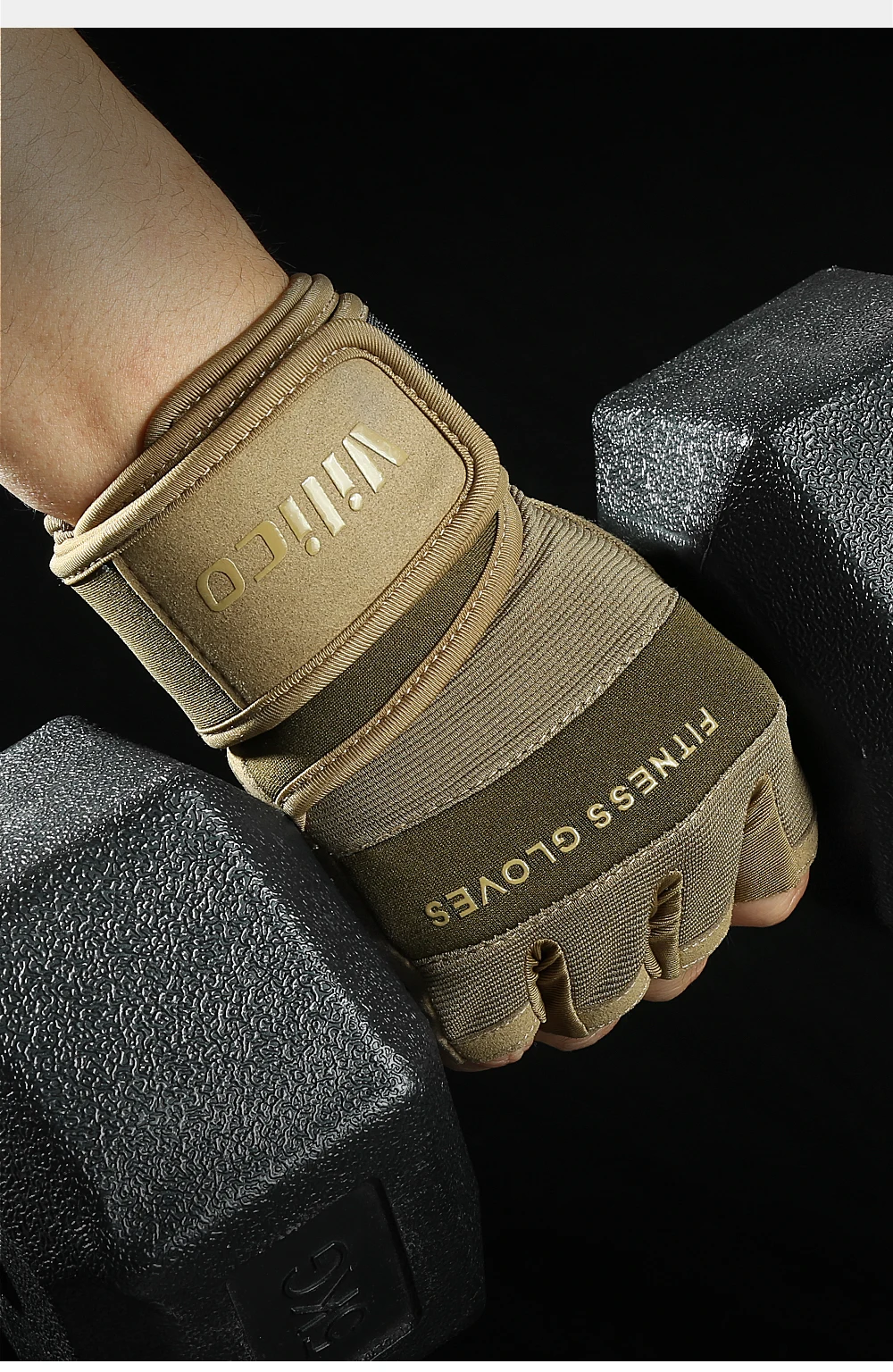 Radfahrhandschuhe Halbfinger Fitness-Handschuhe für Gewichtheben und Hanteltraining Rutschfeste Trainingshandschuhe für Crossfit und Übungen – Detail 11