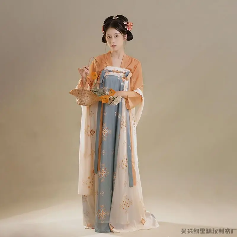 Hanfu nuovo Super immortale ed elegante stile cinese ricamato lunghezza del petto gonna Ru cinese Costum senza spalline Hanfu