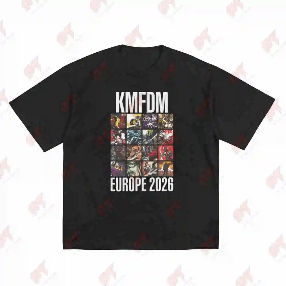 KMFDM Europe 2026 Tour Short Sleeve Tee 100% Cotton T-Shirt
