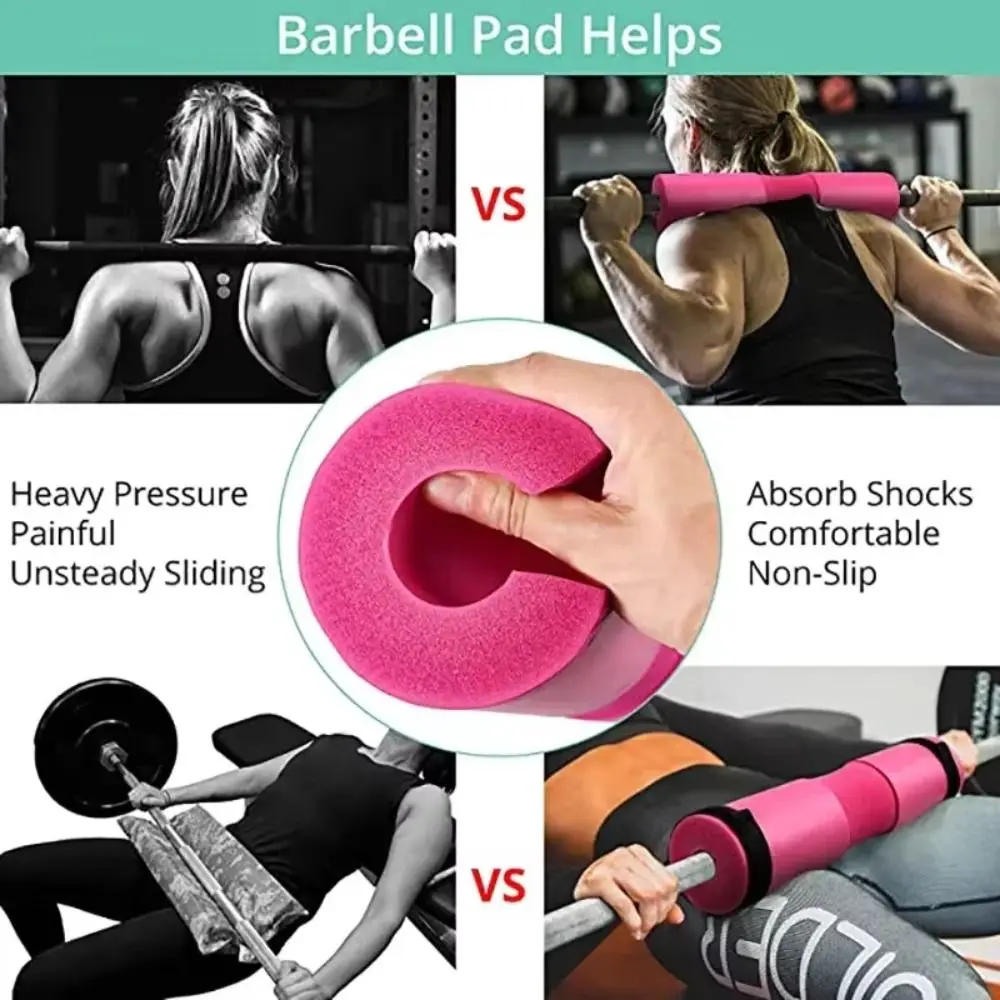 Neck Support Arc Design Foam Barbell Pad Comfortable Stress Resistance Weight Bar Pad Buffer Foam Bar Padding Weightlifting