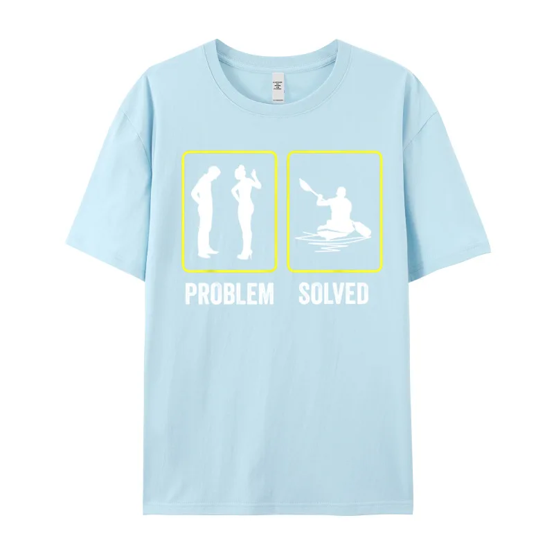 Funky Mens Funny Kayak Shirt Great Casual Short Sleeve Tshirts Summer O-Neck Premium Cotton Tees Gift Idea Tops Shirt Print