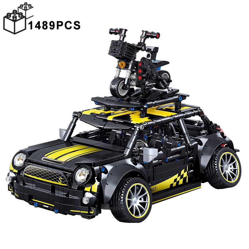 

1489PCS Technical F56 Hella Flush Modified Mini Car Building Blocks Assemble Bricks Creative Speed Vehicle Toys Gifts For Boy