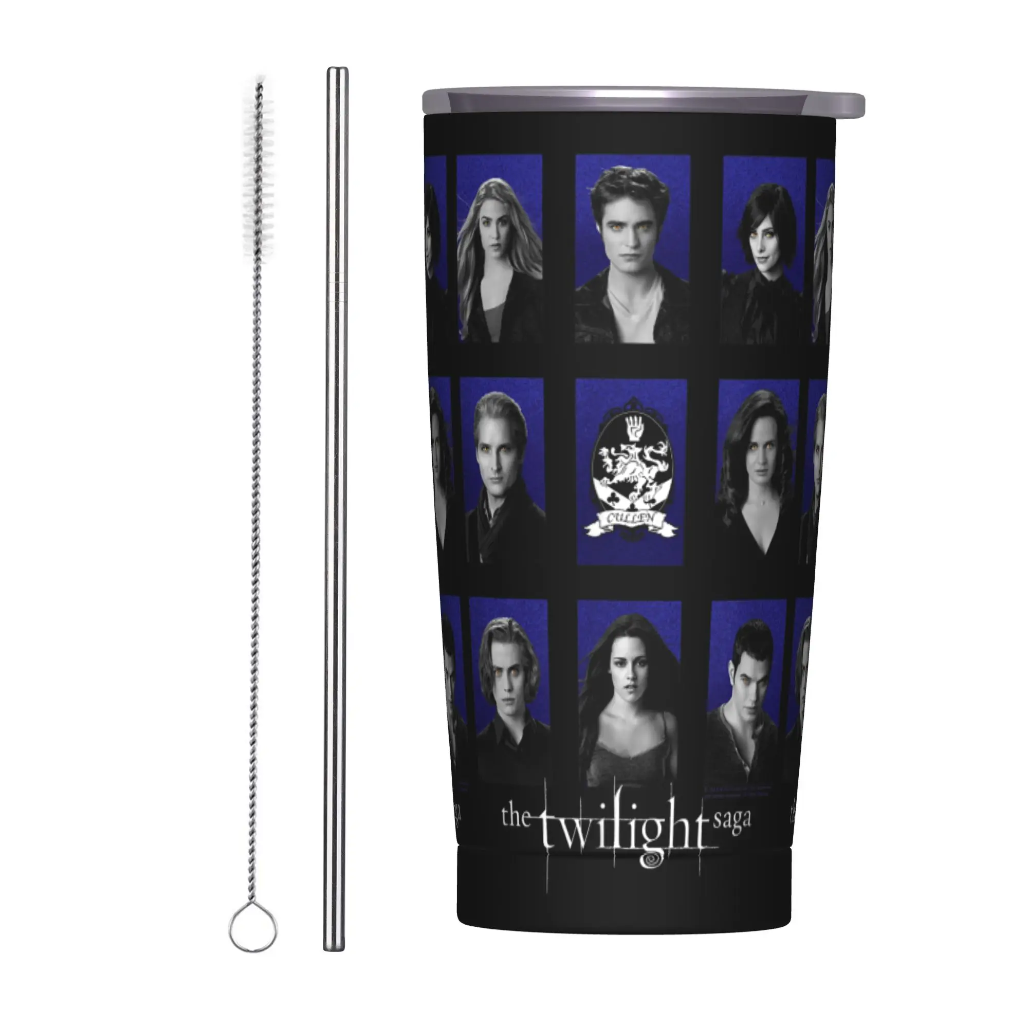 

20oz Twilight Cullen Family Vacuum Insulated Tumbler Movie Vampire Mug School Fashion Double Wall Cup Water Bottle