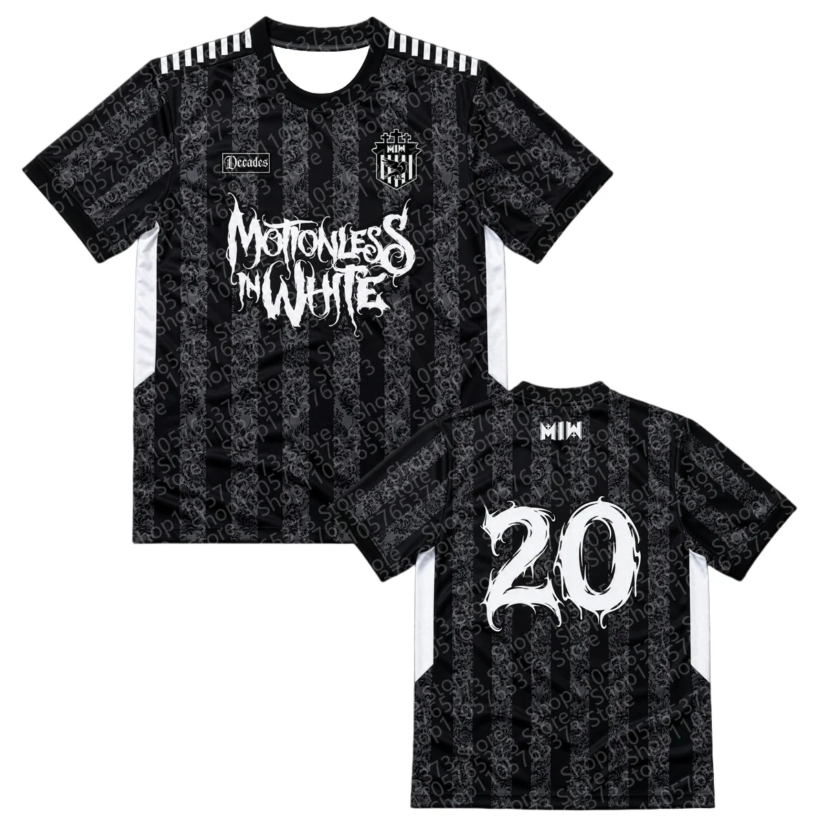 2026 New Motionless In White MIW Decades Soccer Jersey Men's Woman's Summer Sports O-neck Breathable Quick-dry T-Shirt Fan Gifts