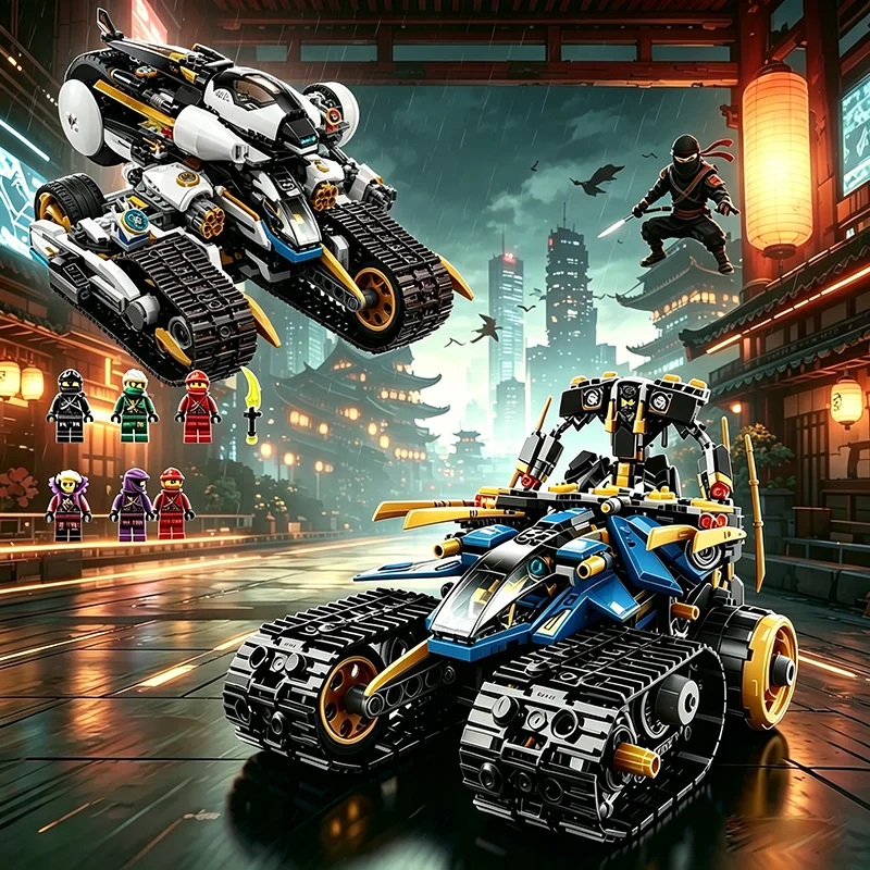 Legacy Cole's Earth Driller Thunder Raider Killow Vs. Samurai X Mecha Building Blocks Toys