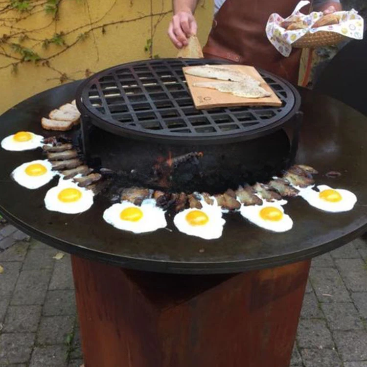 outdoor rust corten bbq pit cooking bbq grill corten steel fire bowl bbq grill outdoor kitchen charcoal corten