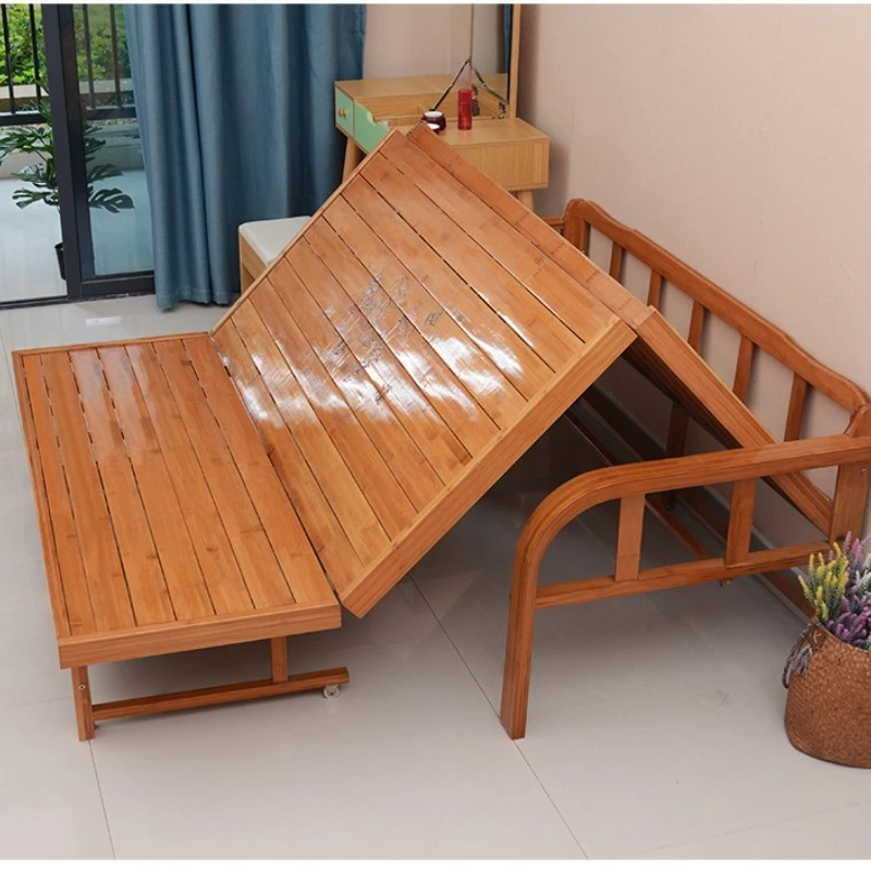 

Rollaway bed double single nap bamboo cool household multi-function