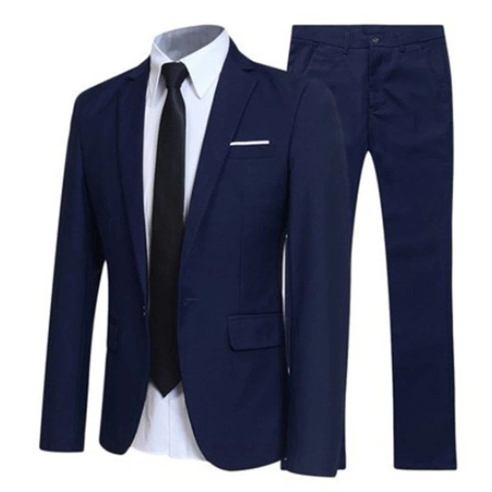 Mens Trendy Suit ThreePiece Suit Gentleman Suit Pants Wedding Dress Tie Shirt