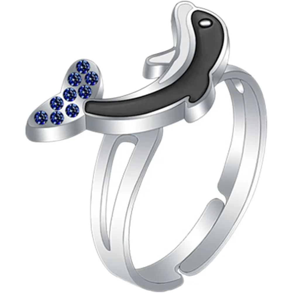 Adjustable Dolphin Color Changing Mood Ring Sensitive Emotion Ring Unisex for Women Men Temperature Reactive Jewelry