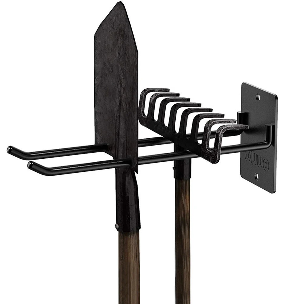 

2Pcs Wall Mounted Garden Tool Storage Rack Iron Organizer Broom Mop Hanger Space Saving Indoor Outdoor Sundries