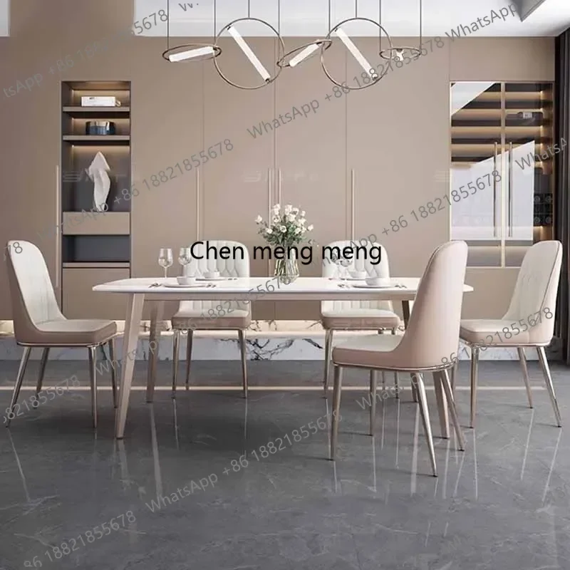 

Great discounts Unique Kawaii Dining Table Kitchen Light Luxury White 4 Chairs Modern Tables Restaurant Living Room Mesas De Com