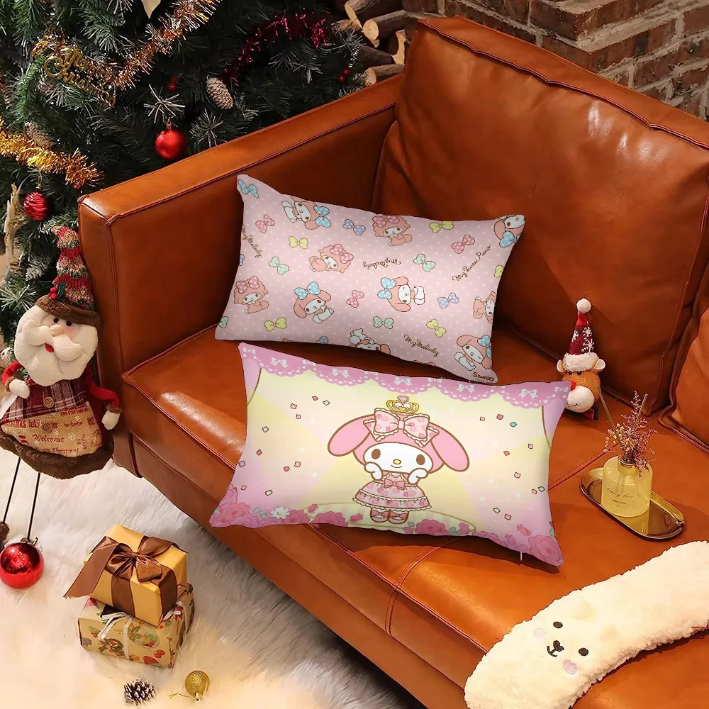 Cartoon My Melody Pillow Covers Cartoon Sofa Decorative Home Double-sided Printing Short Plush Cute Cushion Cover