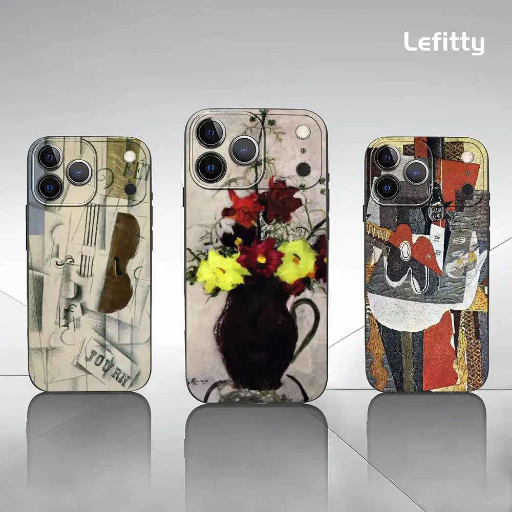 

Artist G-Georges B-Braque Phone Case For iPhone 17 16 15 14 13 12 11 Pro Max Plus Mini Black Frosted Soft Shell Funda
