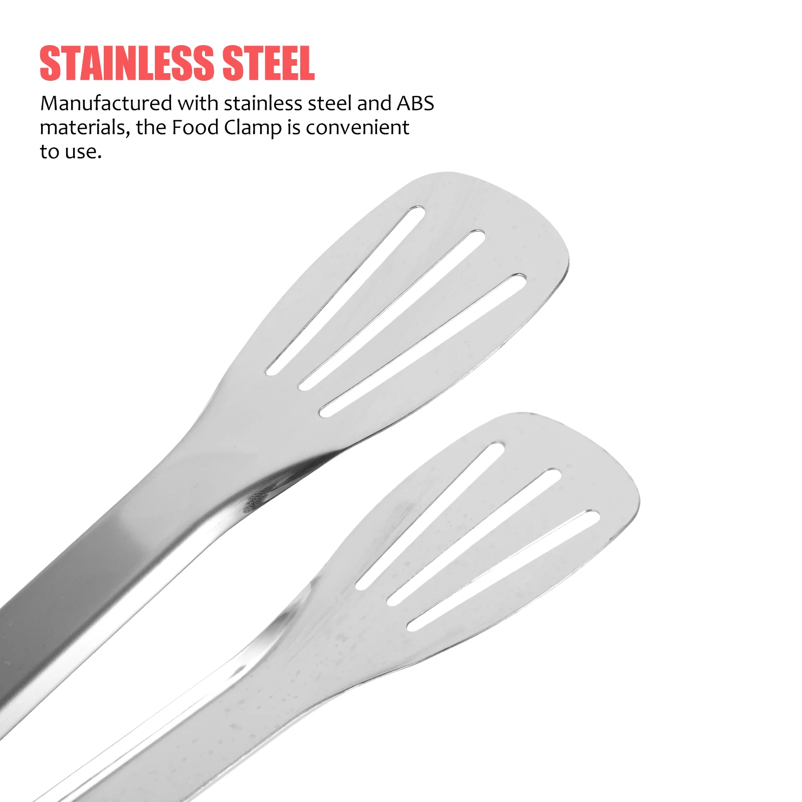 

Stainless Steel BBQ Tongs Red Food Clamp Serving Buffet Appetizers Desserts Bread Kitchen Utensils Camping Picnic Wedding