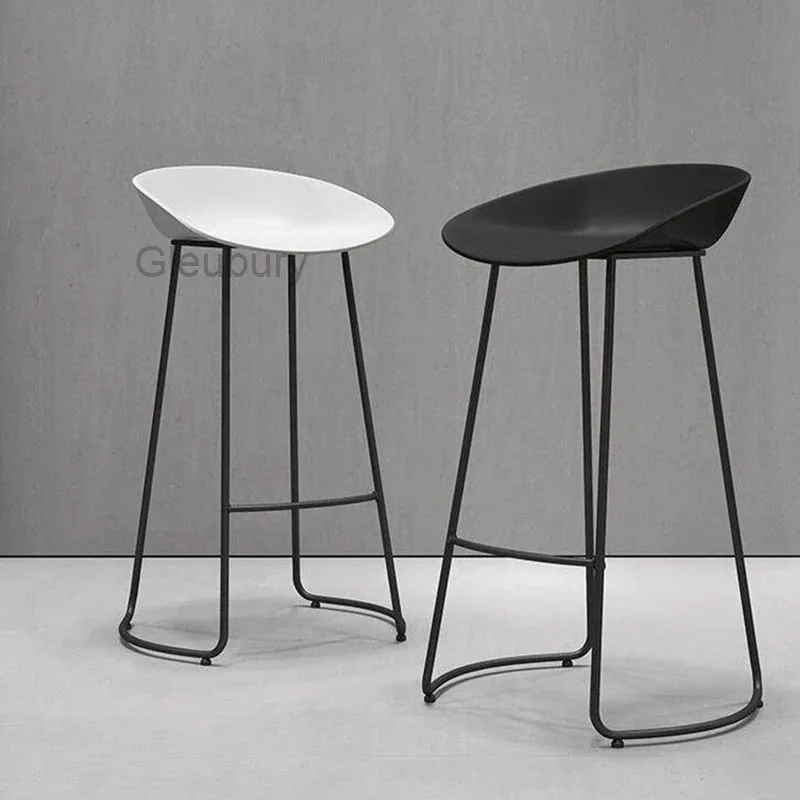 Nordic Minimalist Bar Stools Comfortable Modern Aesthetic Designer Bar Chairs Living Room Counter Banqueta Trendy Furniture view 4