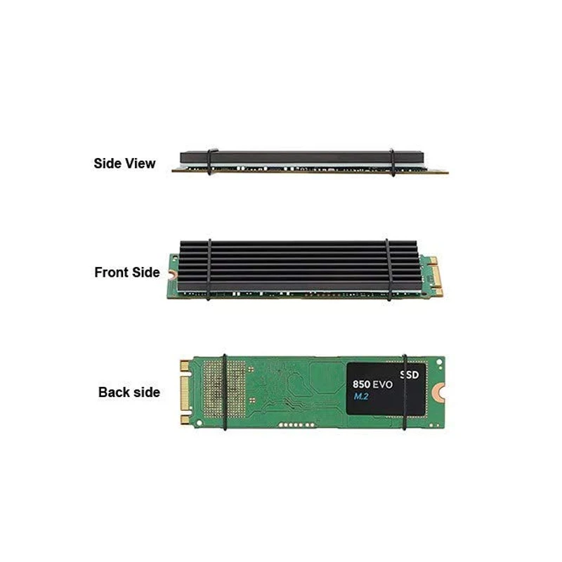 PCIe NVMe M.2 2280 SSD Aluminum Heatsinks Cooler And Silicone Thermal Pad