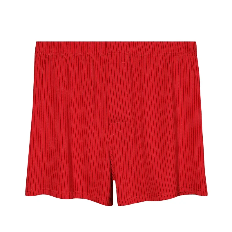 

Men's loose underwear, casual shorts for home wear, summer straight-leg pants, thin cotton A-line pants, large size four