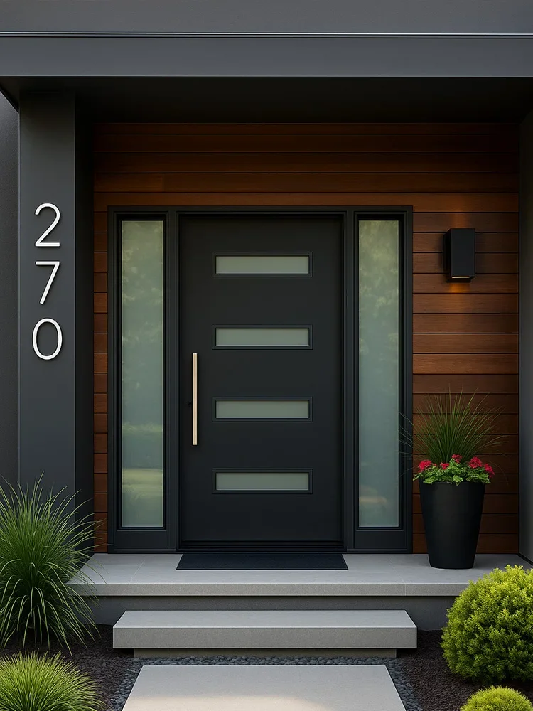 *IW% Swing Entrance Pivot Doors Main Front Exterior Apartment Entry Door Modern Security Door Aluminum House Home Decor Custom