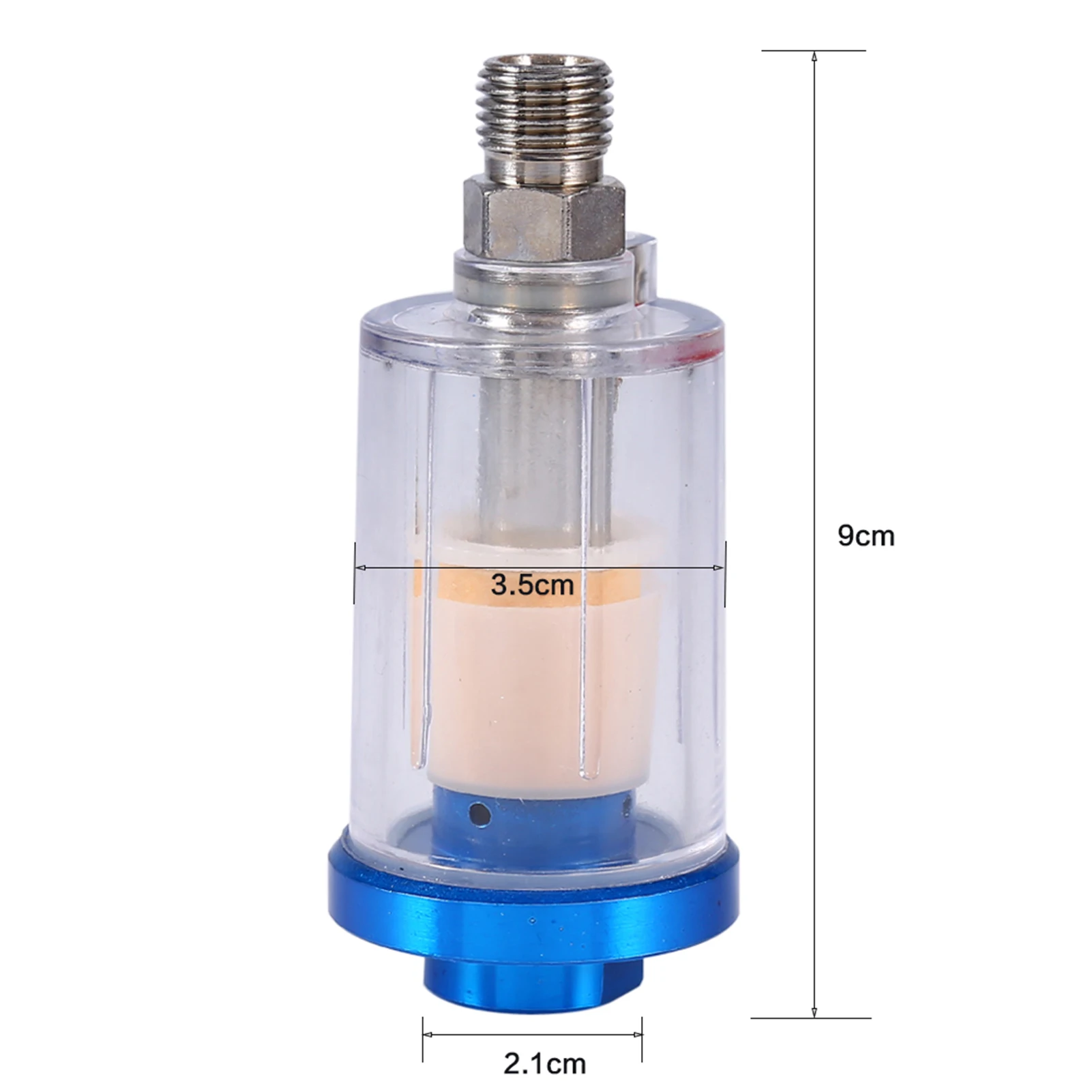 Car Compact Airline and Spray Gun Pressure Regulator Water Trap Inline Filter Valve Unit 1/4in Thread 150mm 0-140PSI Durable