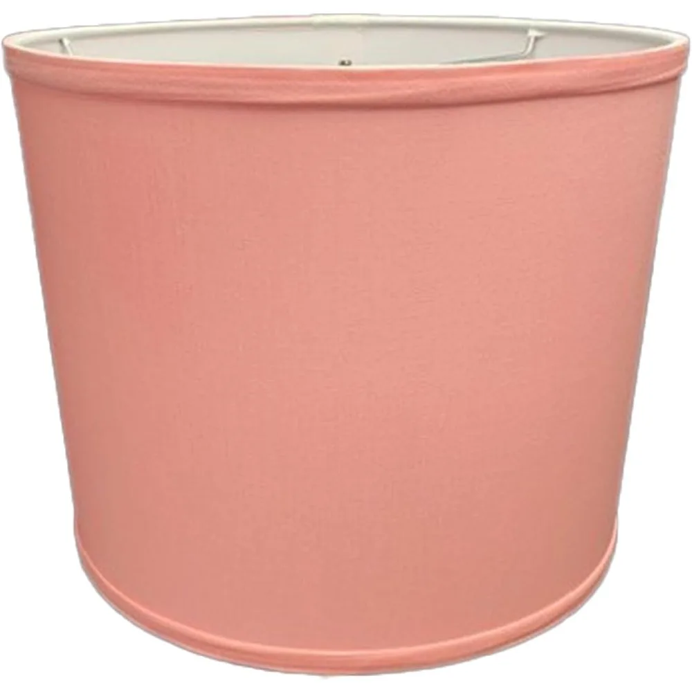 Linen Primrose Fabric Drum Lampshade with 12 Top Diameter, 12 Bottom Diameter, and 10 Height for Spider Attachment