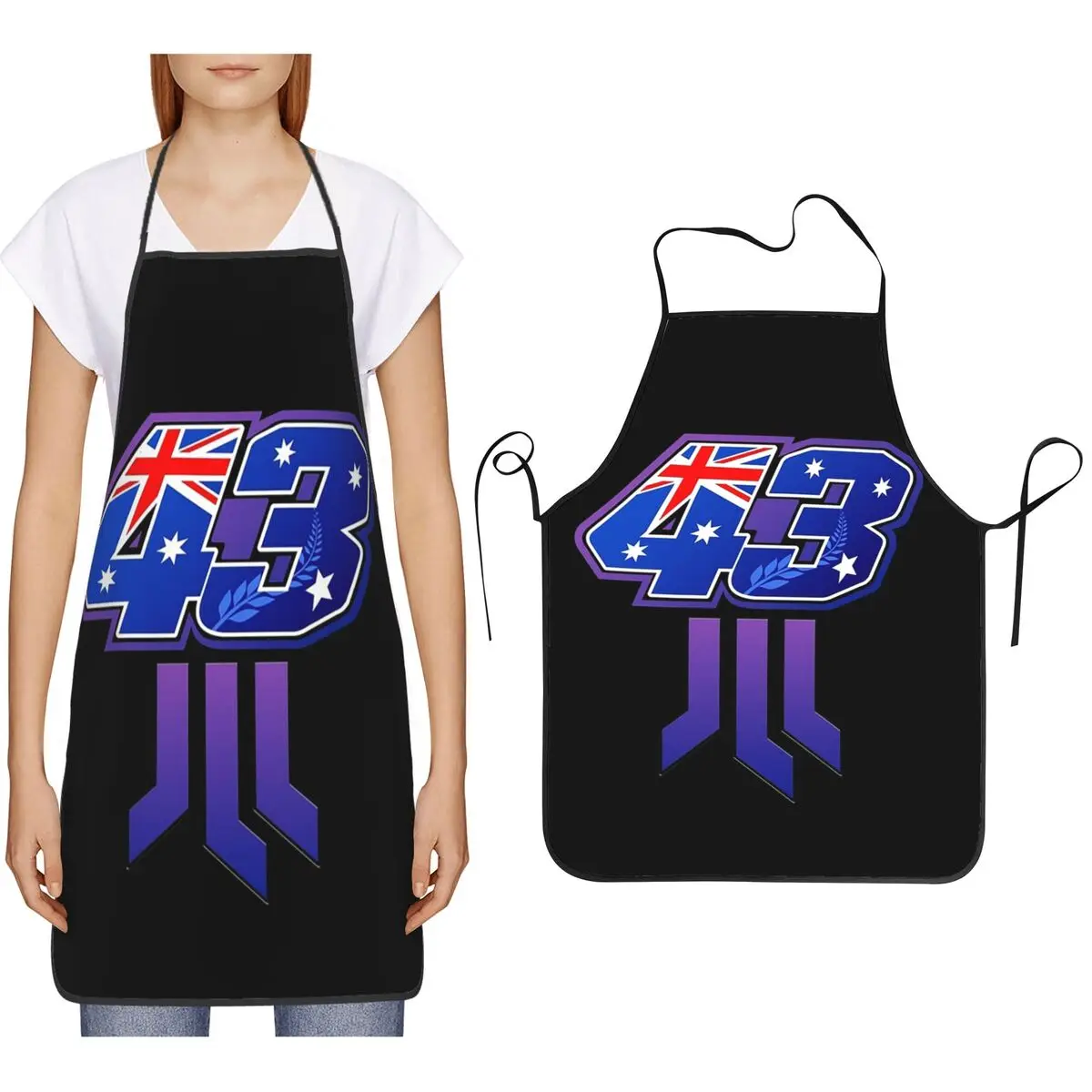 Jack Miller Number 43 Apron Chef Cooking Baking Tablier Bib Kitchen Cleaning Pinafore for Women Men Gardening