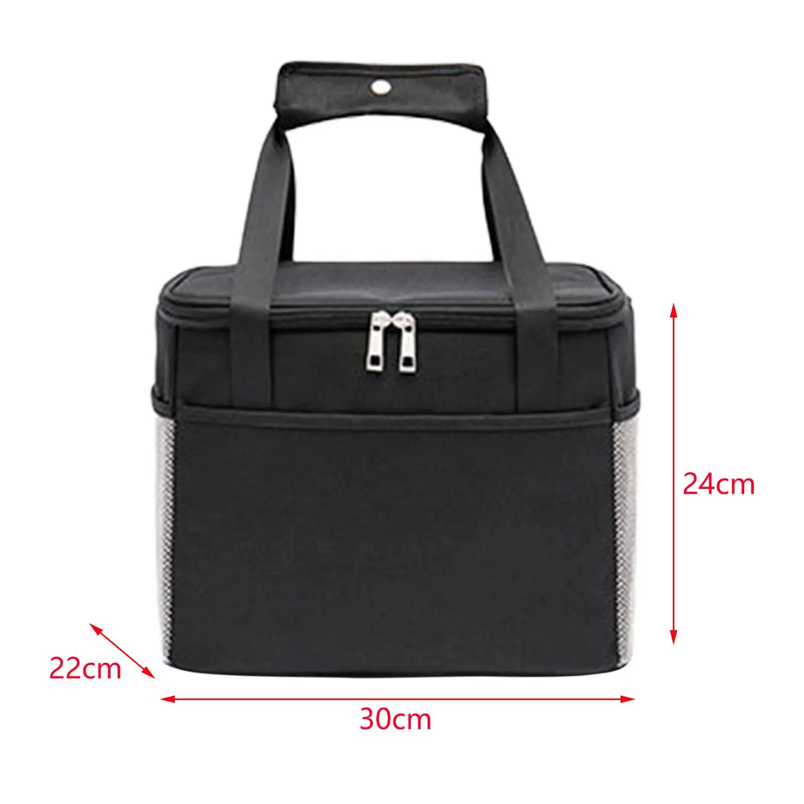 

Insulated Cooler Bag Tableware Handbag Delivery Bag for Beach Camping BBQ