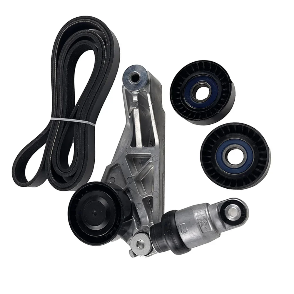 Nieuwe 4-delige set serpentine riemspanner poelie 4627038AA 4627043AA 4627039AA 4627041AA voor 2012-2018 Jeep Wrangler JK 3.6