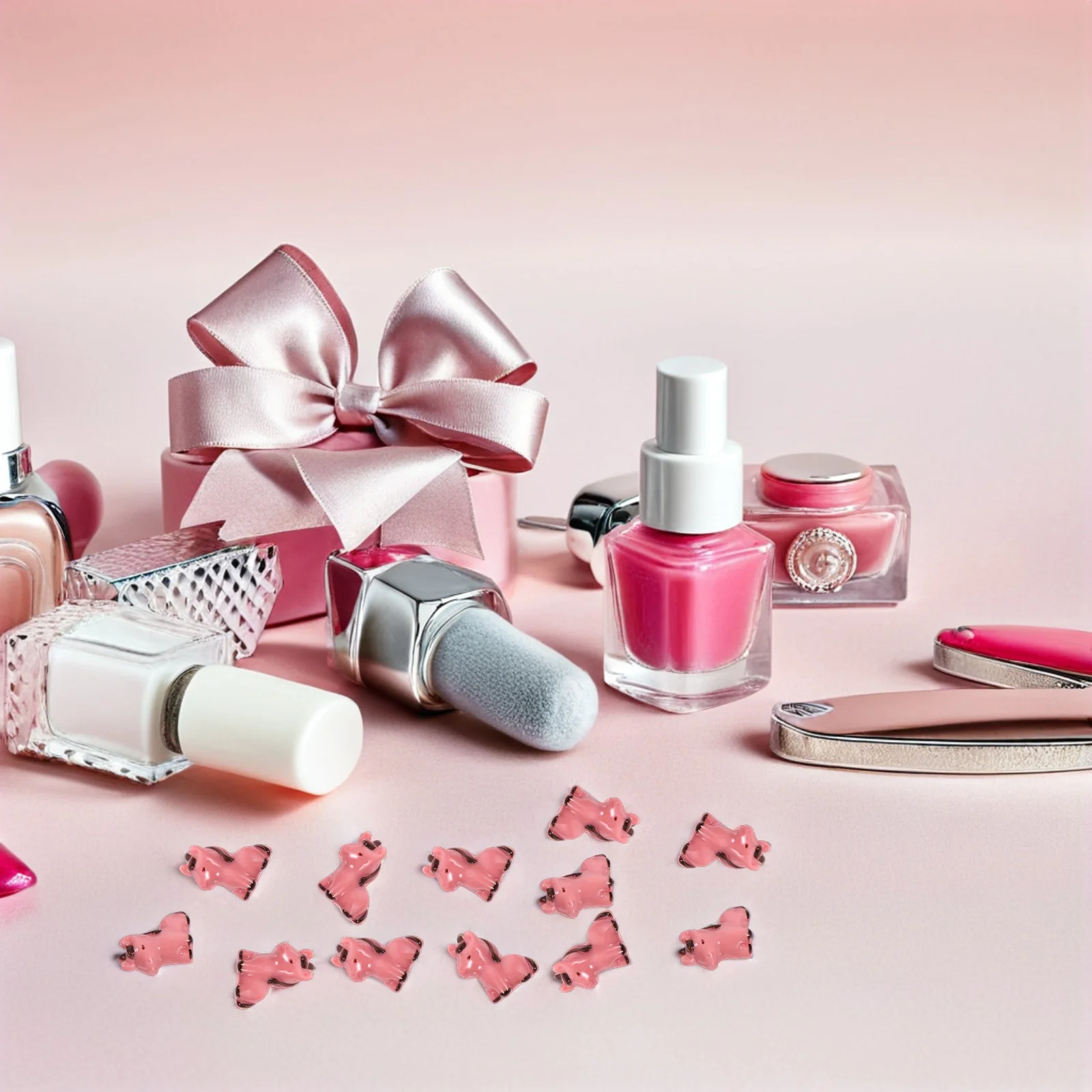 

60pcs Zodiac Animal Charms Resin Nail Art Decorations For Diy Manicure Party Holiday Wearable Nail Accessories Charming Kawaii