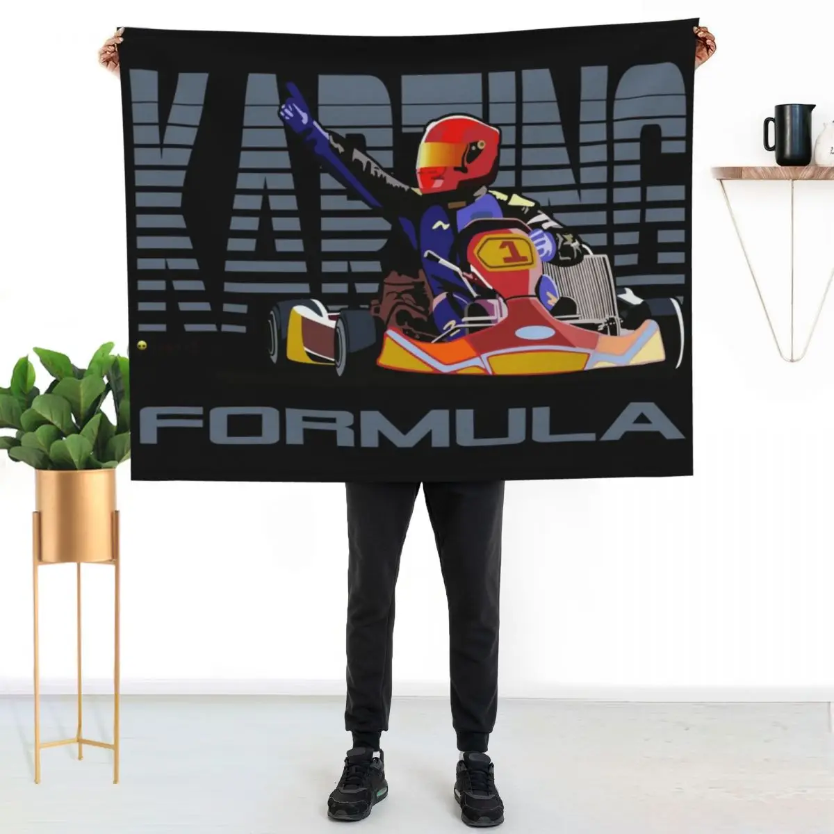 

Karting Throw Blanket Lightweight Warm Blanket for Travel Camping