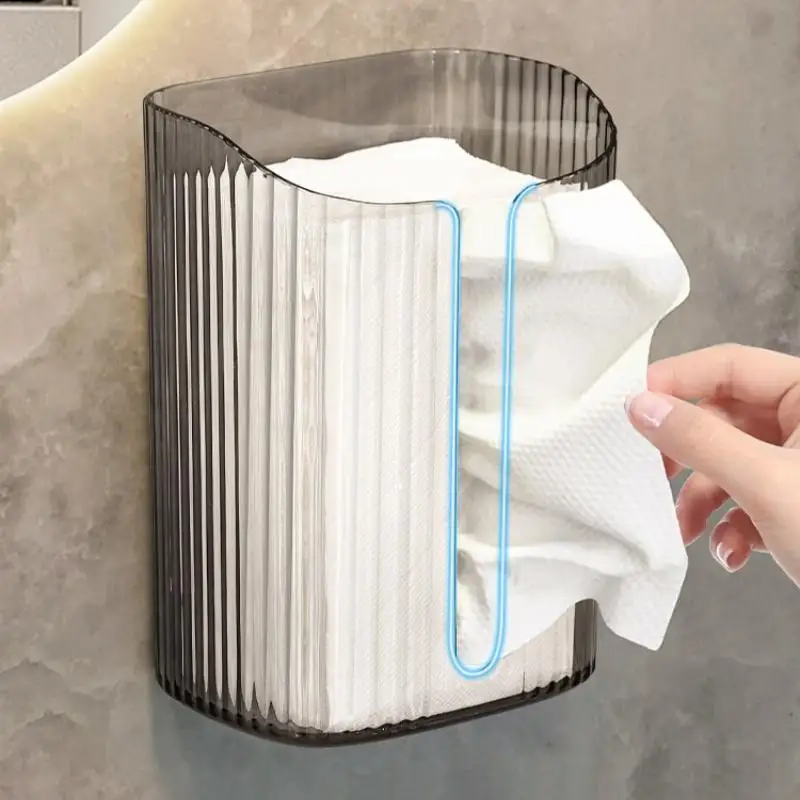 Wandmontierter Transparenter Taschentuchspender mit Großer Kapazität Multifunktionaler Papiertuchspender für den Ganzhausgebrauch – Detail 6