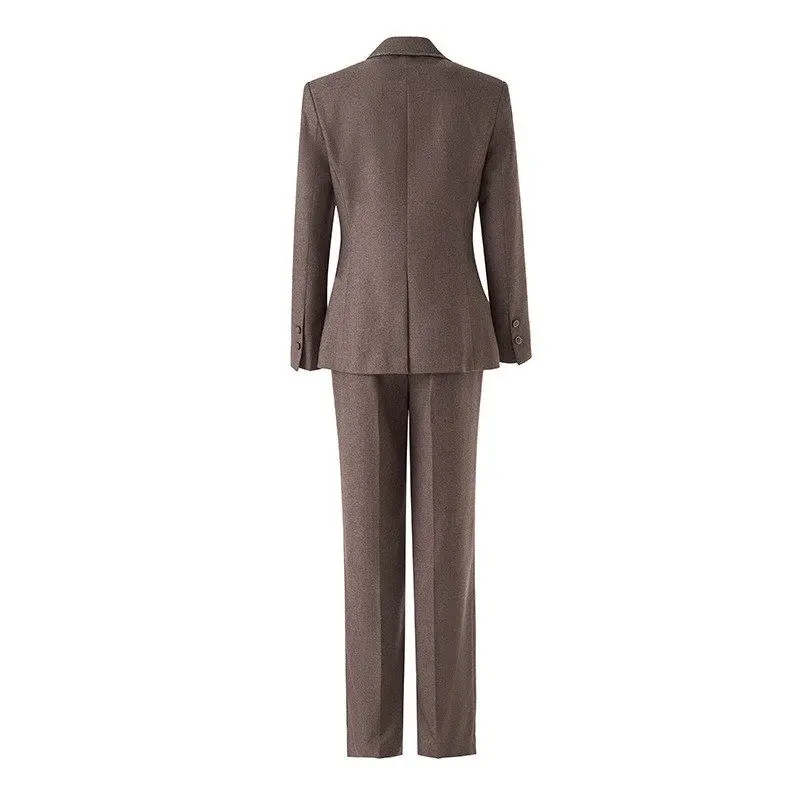 Elegant Professional Women's Suit Set 2026 Spring New Fashion Commute Two-Piece Ensemble Long Sleeve Long Pants