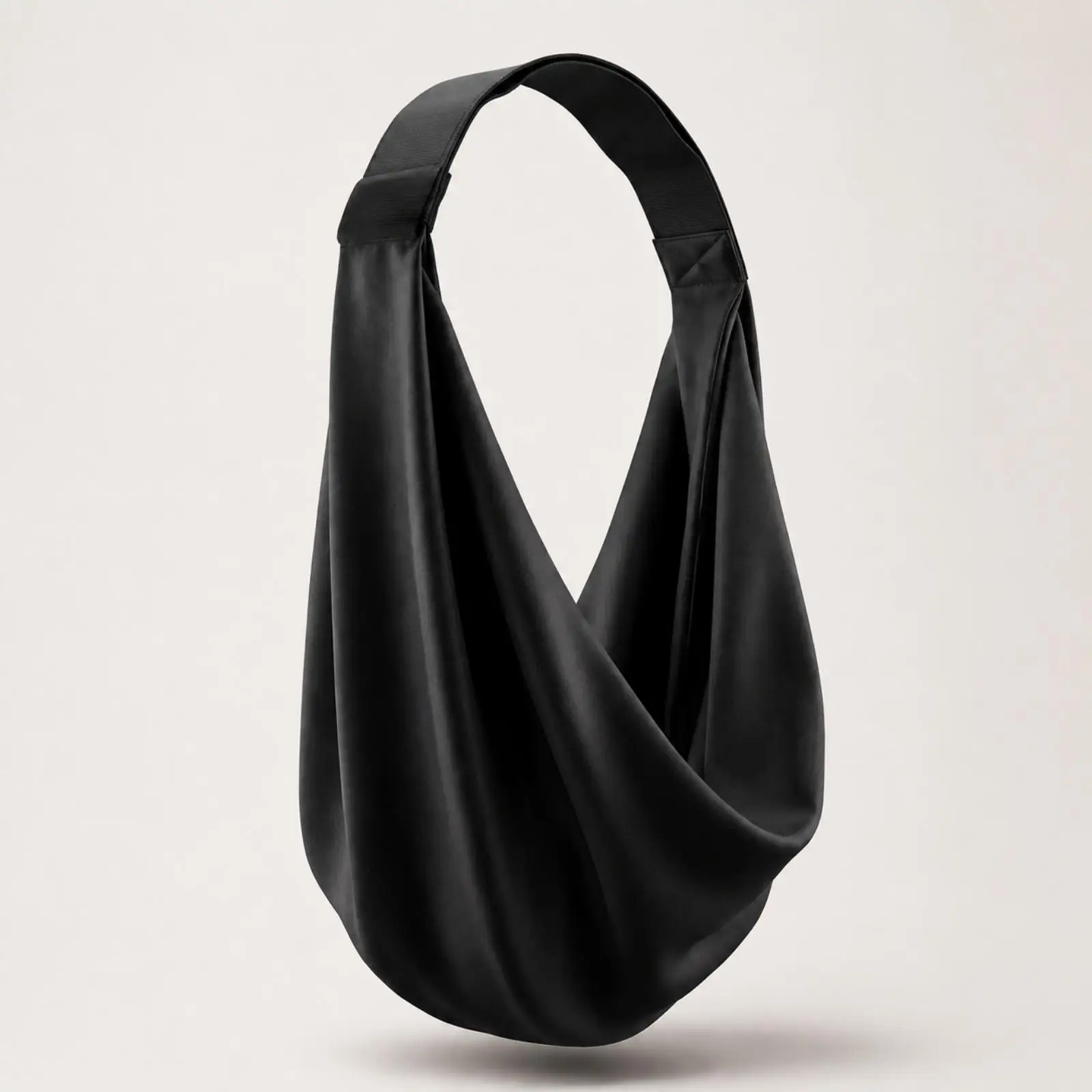 Cozy Travel Throw for Seated Journeys Black Stretch Shawl with Loop Lightweight Enveloping Blanket for Commuting Rest - view 4