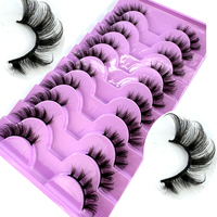 Half Lashes 10 Pairs Half Lashes Soft Natural Cat Eye Lashes Makeup Tool Fake Eyelashes Extension Fluffy Faux Cils