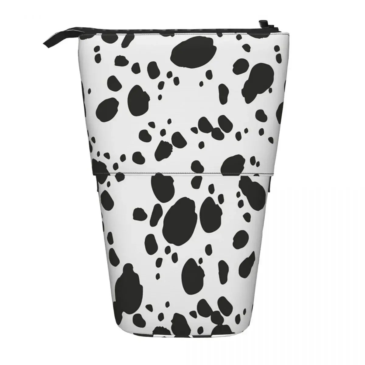 Black And Amp White Animal Print Dalmatian Dog Print Reversible Pencil Case for Studen School Pen Box Pencil Bag