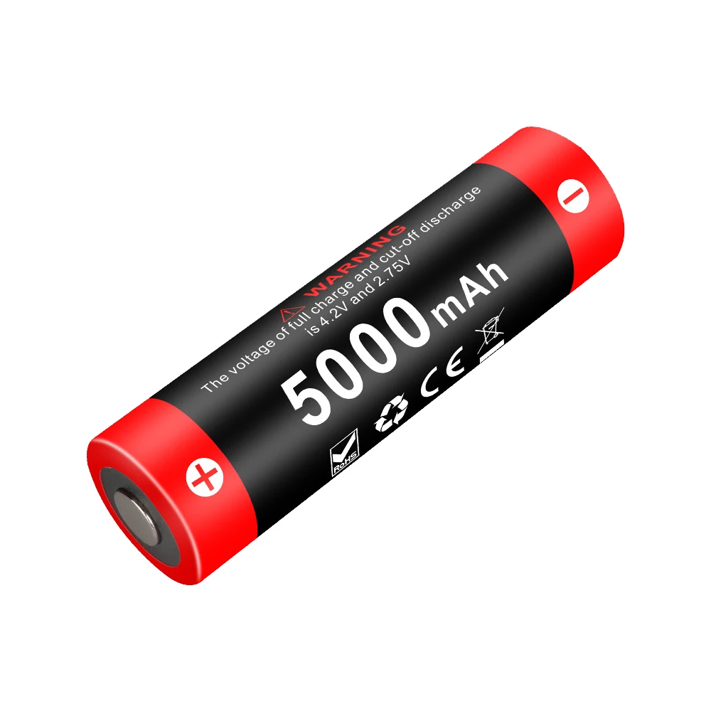 KLARUS 21GT-50 Battery 15A Continuous Discharge 5000mAh 21700 Power Lithium-ion Battery，Flashlight Gift