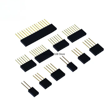 Cabeçalho Feminino de Pernas Longas Empilháveis para Escudo Arduino, Empilhável, 11mm, 1X2, 3, 4, 6, 8, 10, 15 Pin, 2,54mm, 10Pcs