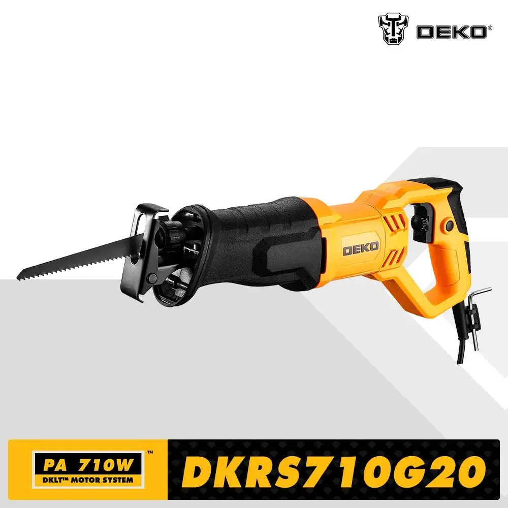 

DEKO DKRS710G20 710W Electric Saw Reciprocating Saw with Saw Blades Jigsaw Chainsaw Tools for Wood DIY Electric Tools