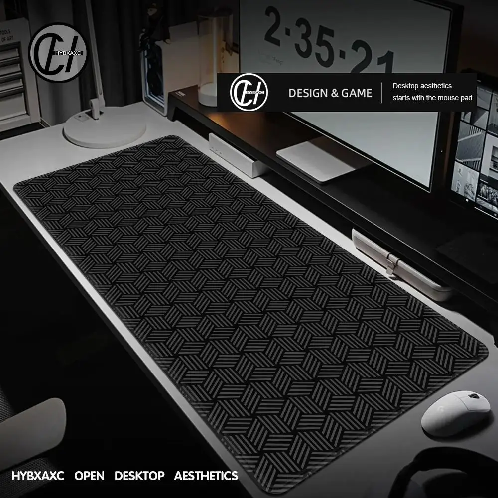 

Черный коврик для мыши в японском стиле, нескользящий геймерский коврик для мыши, настольный коврик для киберспорта, клавиатура, настольная панель, игровые аксессуары для декора спальни