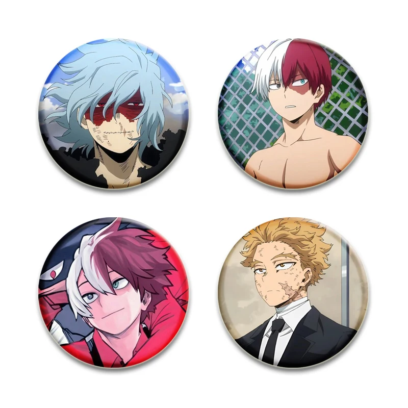 Anime Cartoon Characters Todoroki Shouto Ochaco Uraraka Izuku Midoriya Handmade Enamel Pins Cute Brooch Bag Accessories Collect