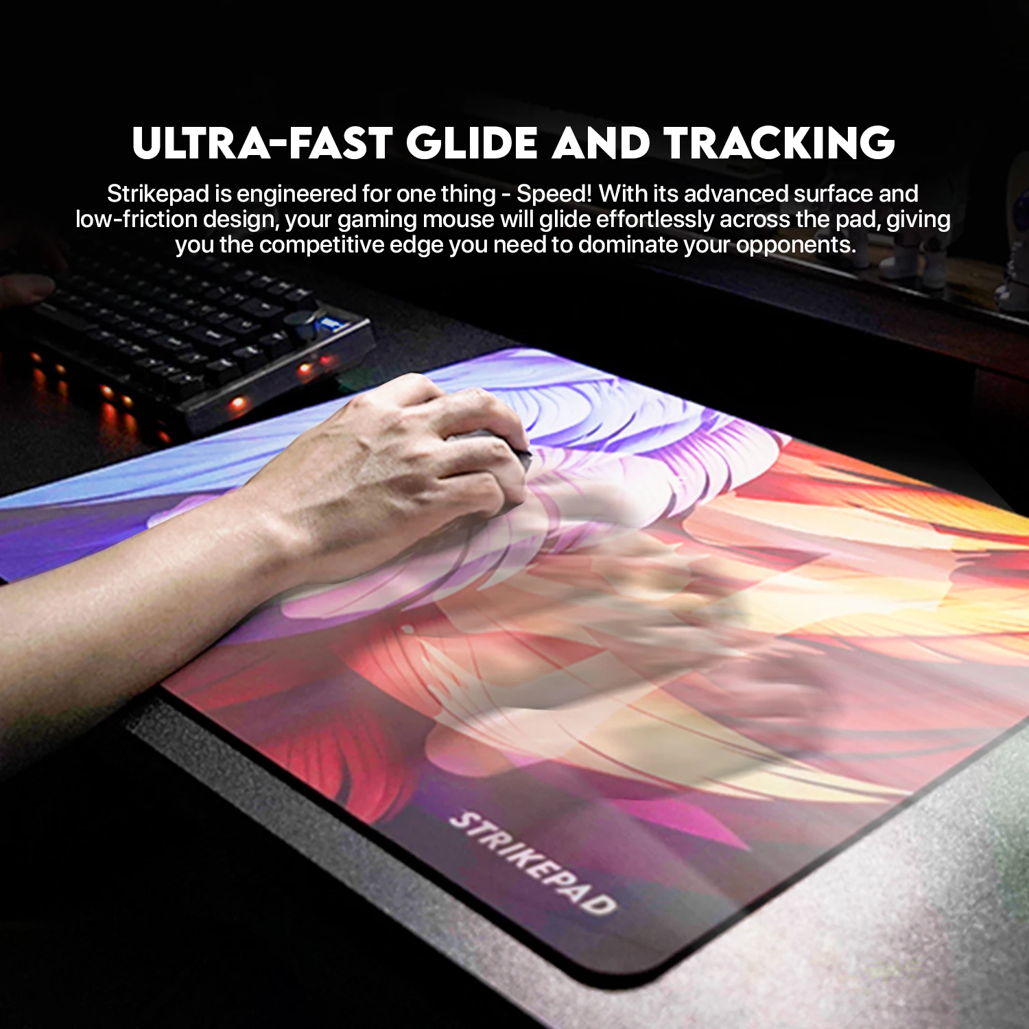 Imagem -03 - Fantech Strikepad Gaming Mousepad Borda sem Bloqueio 490x420x3 mm ou 900x400x3 mm Velocidade à Prova Dágua Mouse Pad Mesa