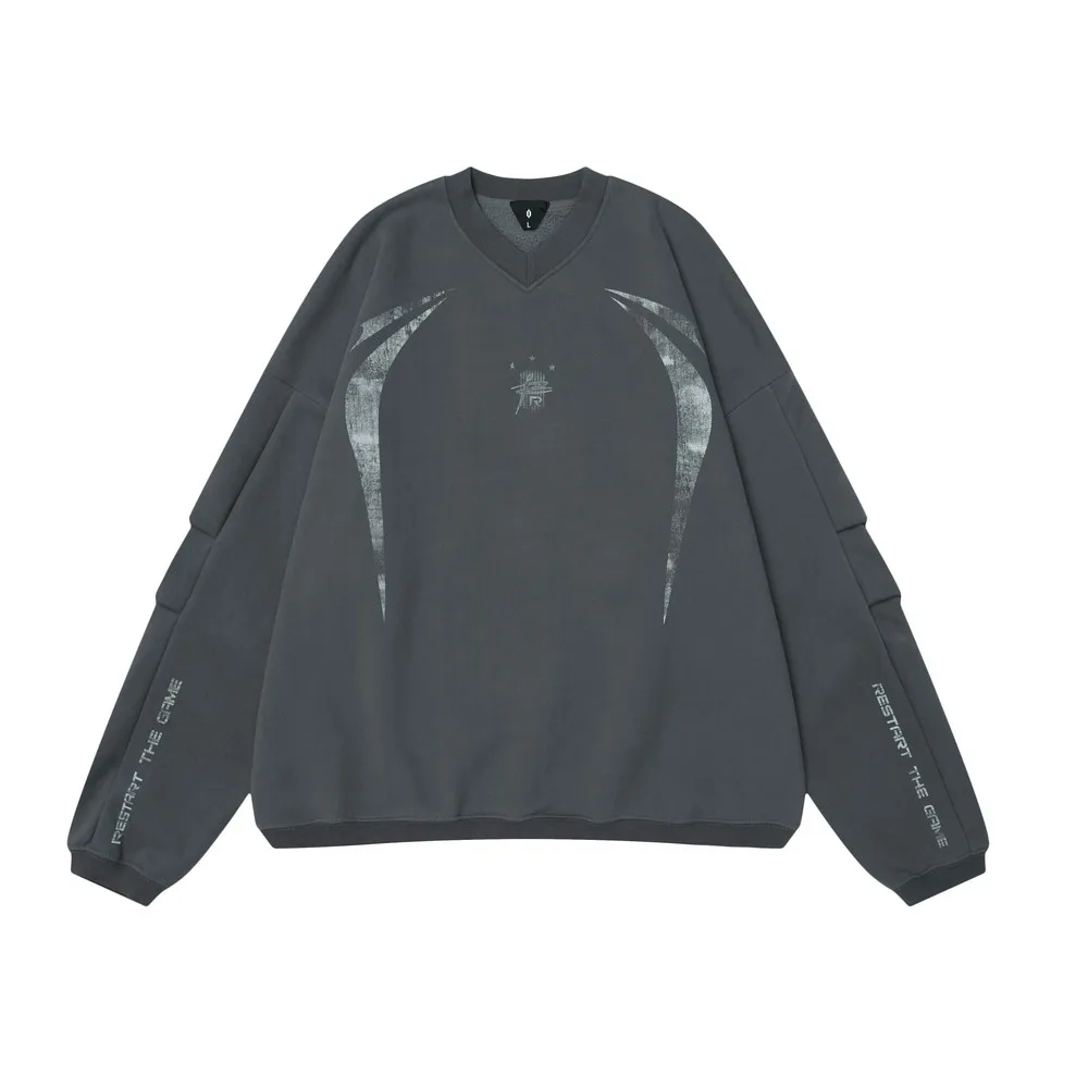 

Fleece Heavy Sporty Academia Distressed Grunge Goth Women's Tshirts for Women Men Streetwear Winter Fall Oversized Tops Pullover