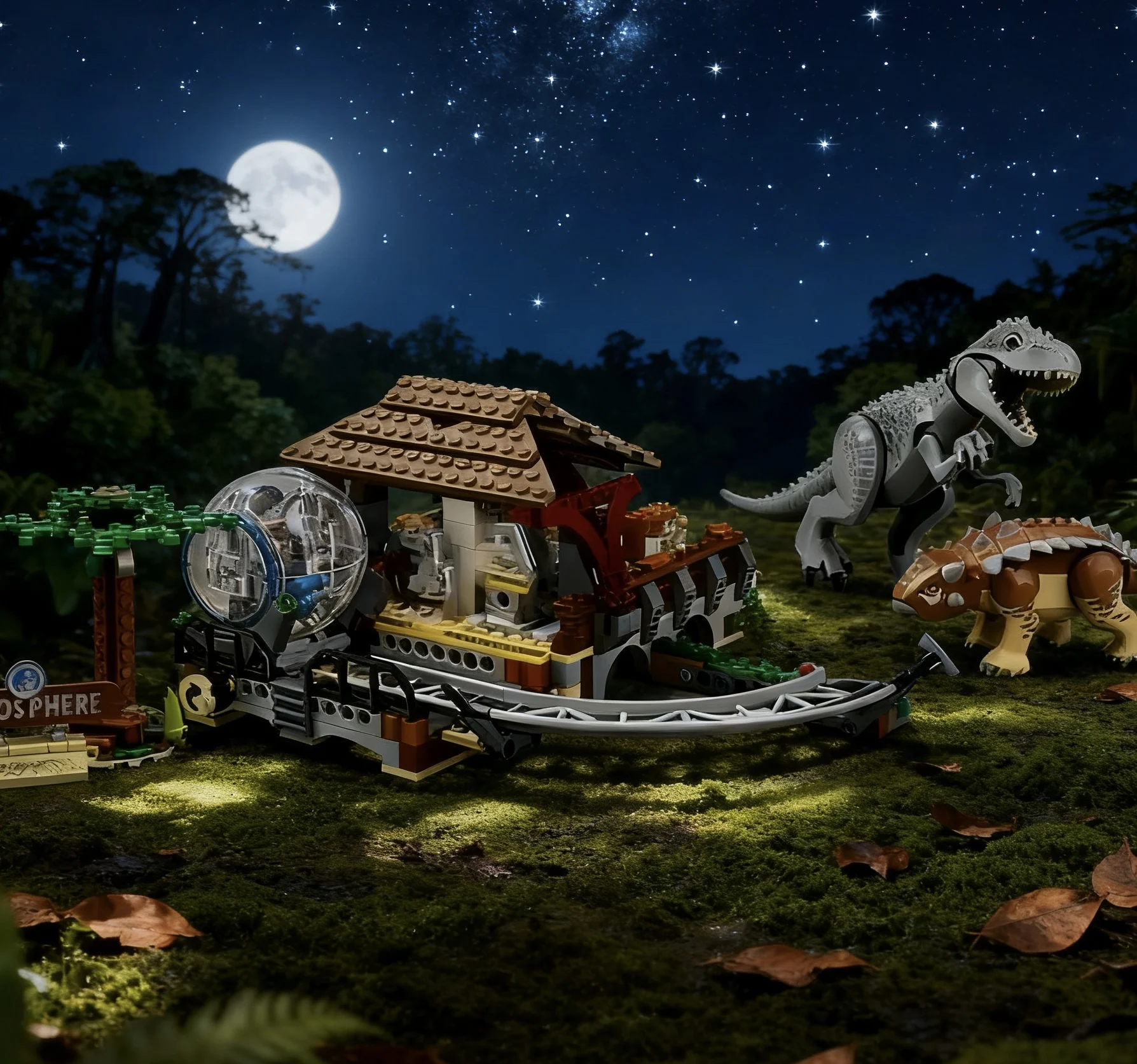 75941 + سلسلة جراسي من مكعبات البناء + مكعبات البناء + تيرانوصور ريكس ضد أنكيلوسورس + لعبة الديناصور المجمعة للأطفال مو #4